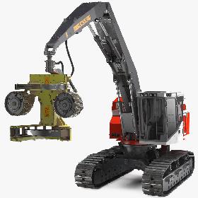 Tracked Harvester Dirty 3D model